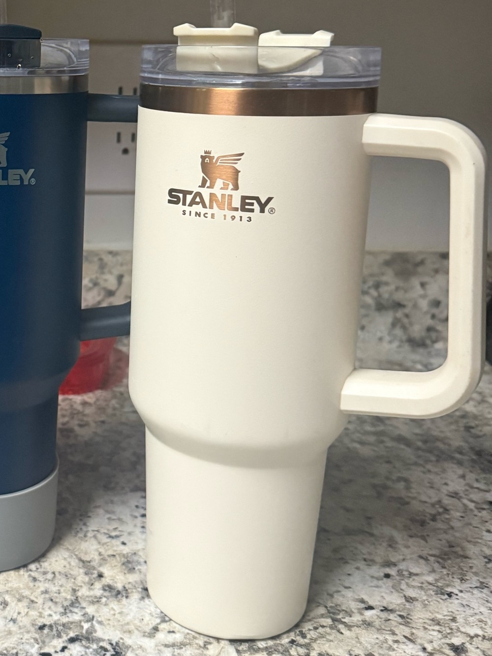 Magnolia Cream and Copper Stanley. Used a few times and has a few scratches.